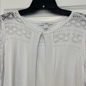 Roz & Ali Ivory Lace Detail Blouse